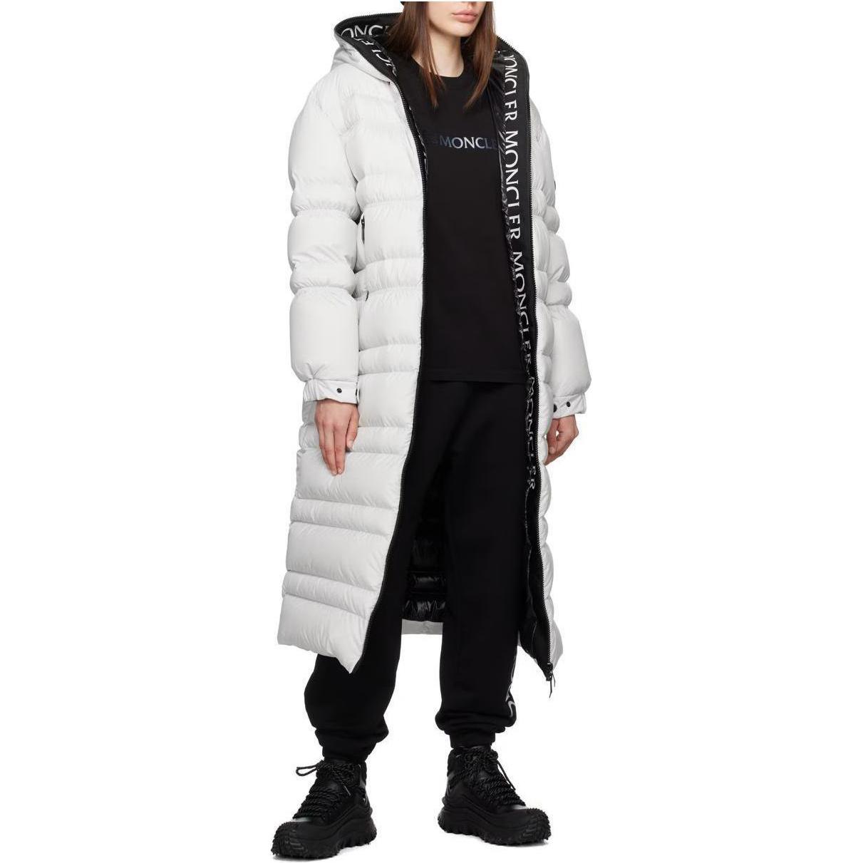 (Women) Moncler Long Hooded Puffer Jacket Grey Color I20931C00006596IU90D 圖 6