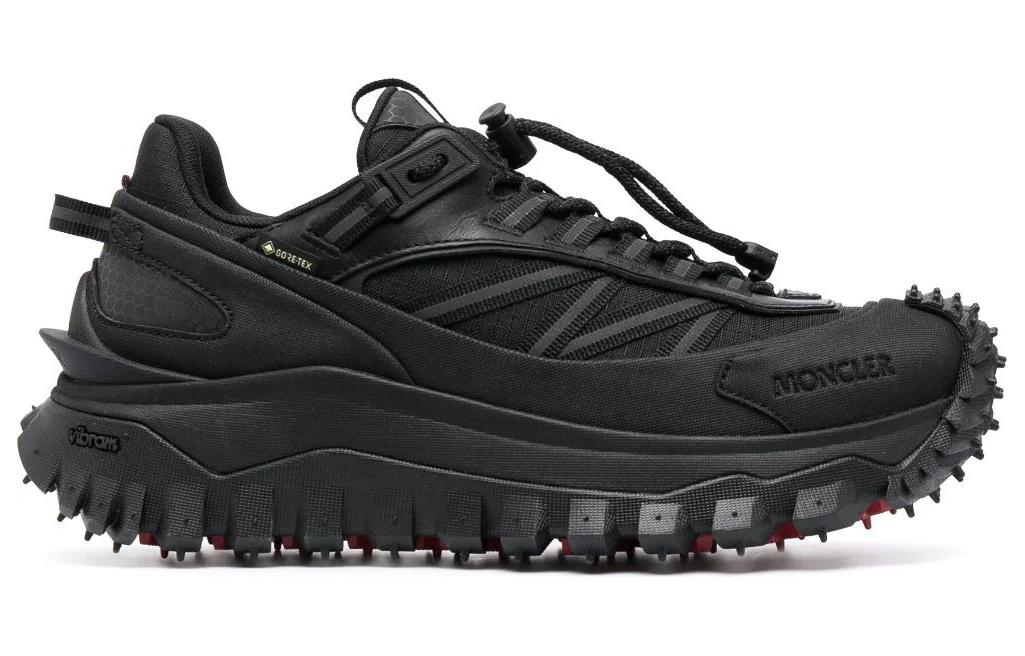 (W) Moncler Low-Top Lace-Up 'Black' 圖 2