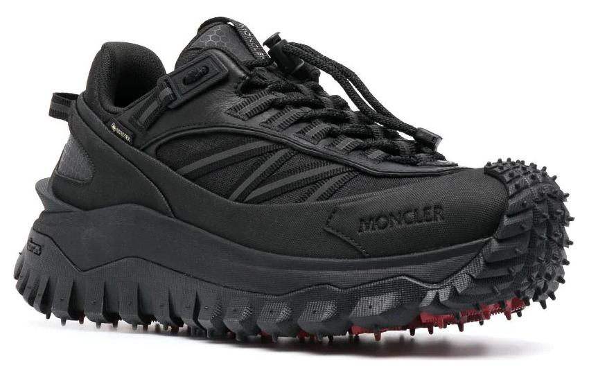 (W) Moncler Low-Top Lace-Up 'Black' 圖 3