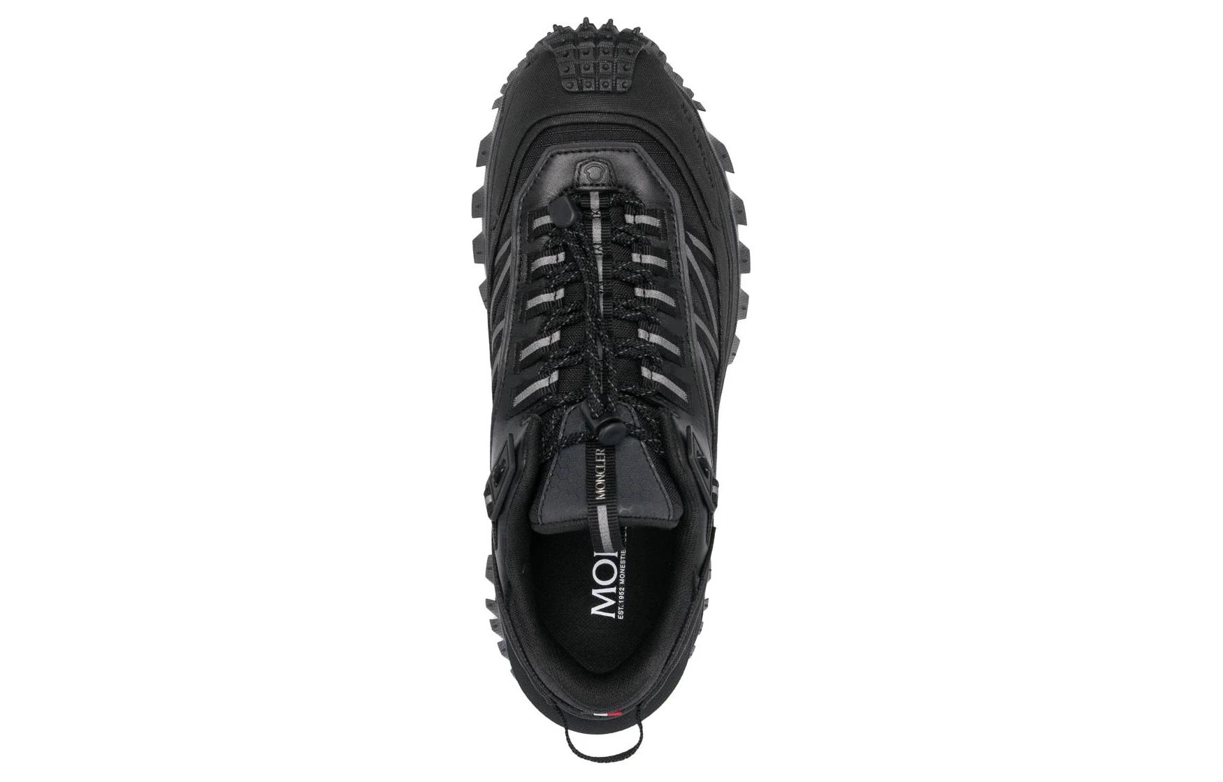 (W) Moncler Low-Top Lace-Up 'Black' 圖 5