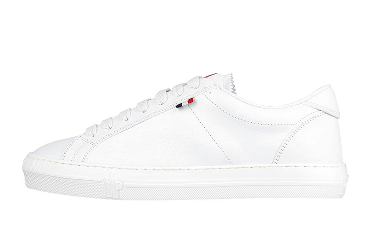 (W) Moncler Low-Top Leather Sneaker 'White Logo'