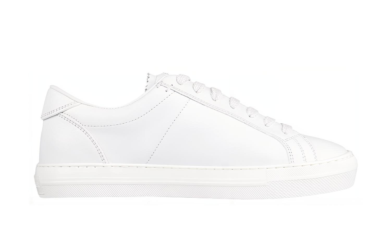 (W) Moncler Low-Top Leather Sneaker 'White Logo' 圖 2