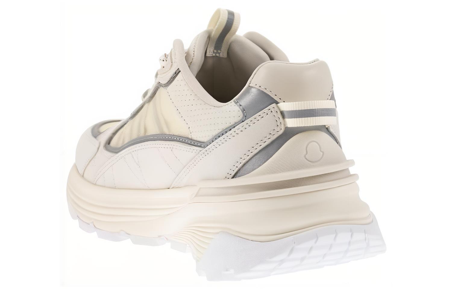 Shop 盟可睐（Moncler）皮革 厚底系带 防滑減震 低幫 運動休閒鞋 女款 白色