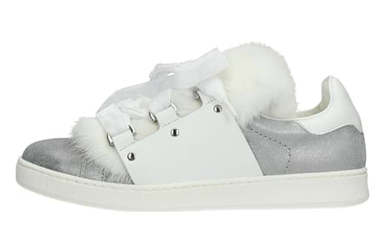(W) Moncler Low Top 'Silver Paneled Leather'