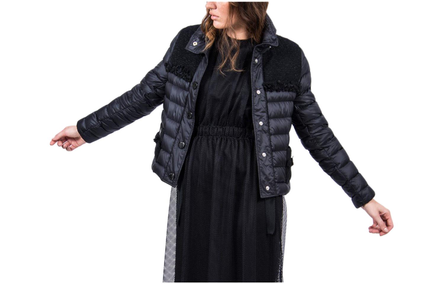 (Women) Moncler LUNAIRE Wool-Blend Down Jacket  Black F10931A50300C0358 圖 2