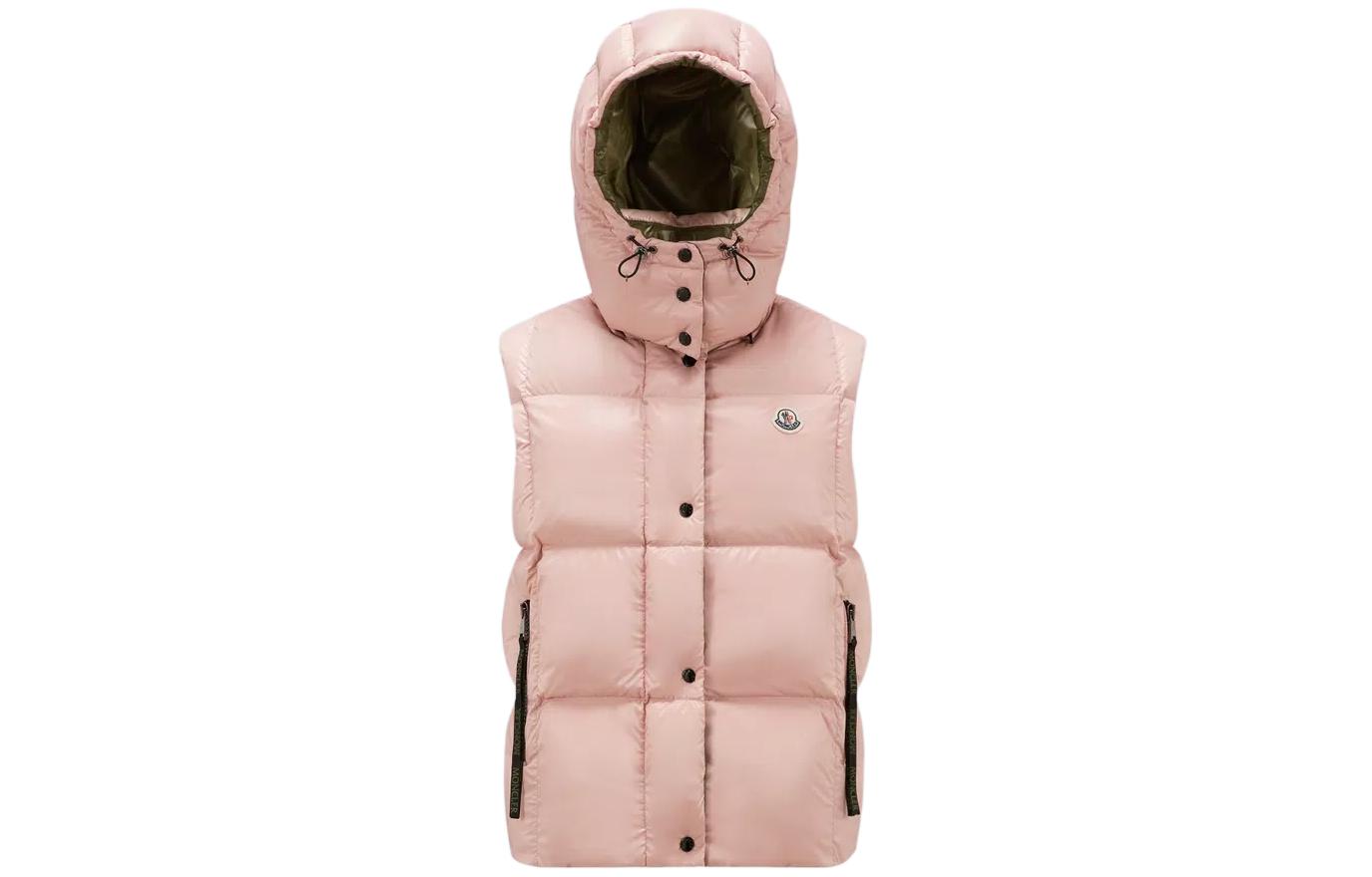 (Women) Moncler Luzule  Light Pink Logo Hooded Zip Puffer Vest. I20931A001026895051A 圖 2