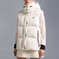 Purchase (W) Moncler Luzule 白色短版羽絨背心附標誌 I20931A0010268950034