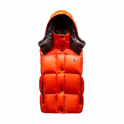 (Women) Moncler Luzule FW21 Detachable Hood Down Vest Women’s Orange G20931A0009968950326