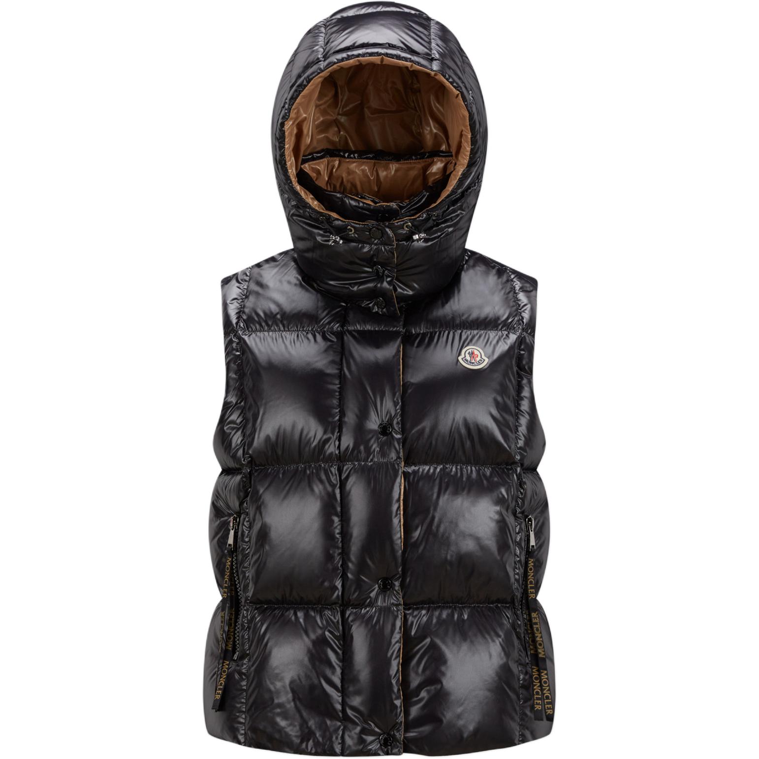 (Women) Moncler Luzule FW24  Black Glossy Detachable Hood Puffer Vest. J20931A0013968950999 圖 2