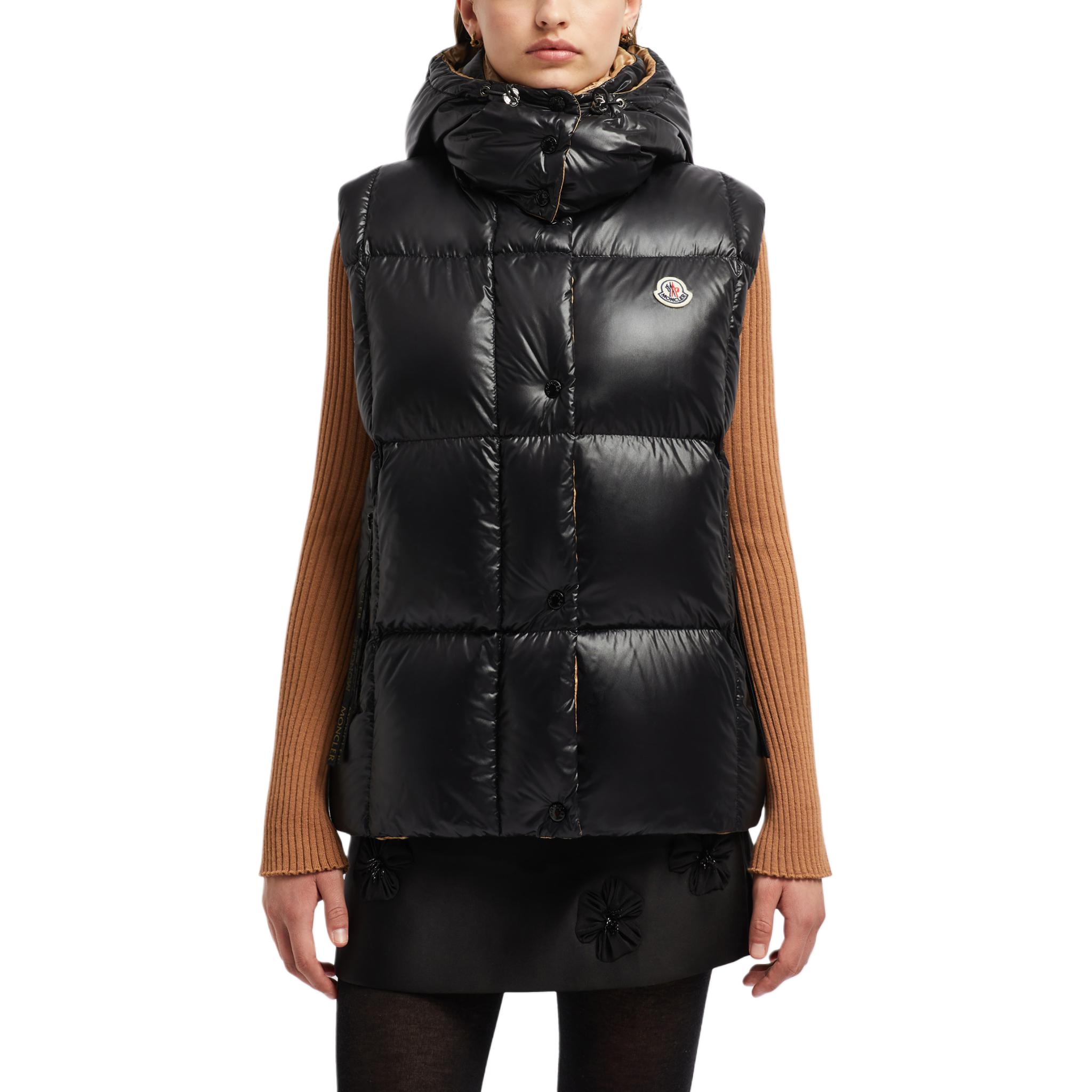 (Women) Moncler Luzule FW24  Black Glossy Detachable Hood Puffer Vest. J20931A0013968950999 圖 3