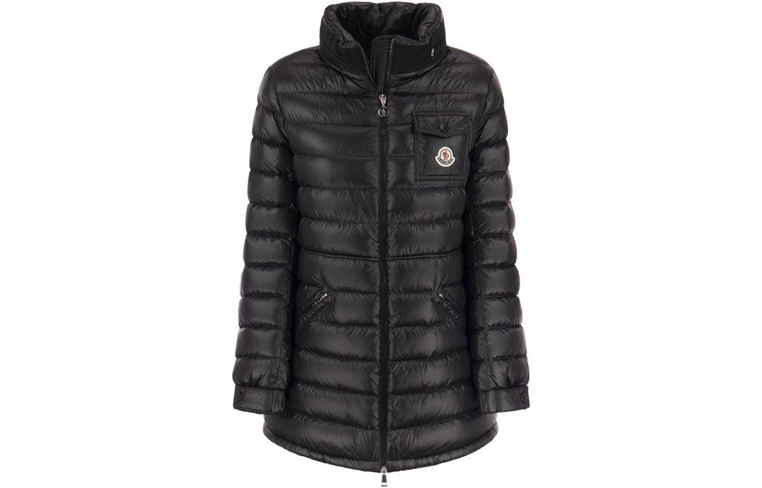 Order (W) Moncler MADINE Jaket Puffer Hitam dengan Logo dan Desain Ritsleting. I10931A00008595ZZ999