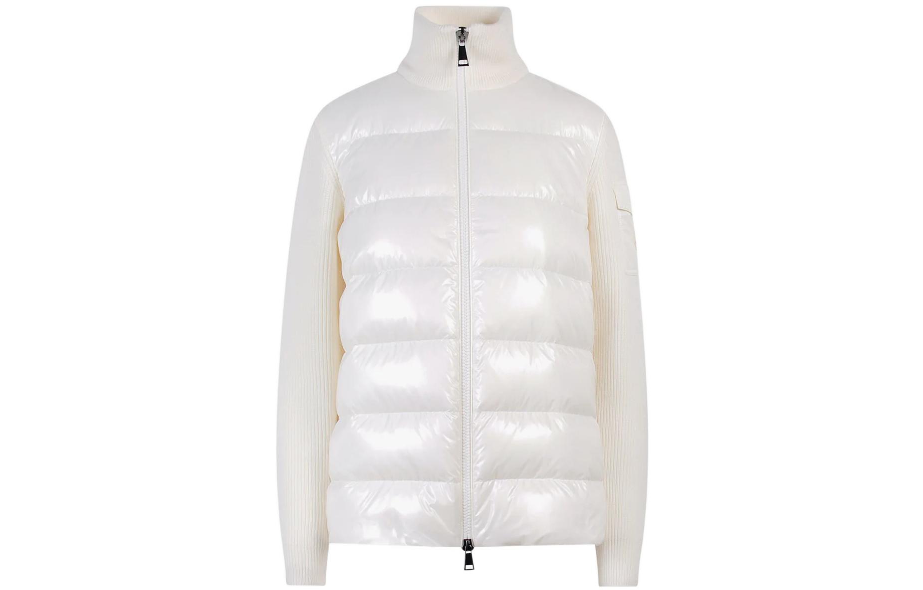 Order (W) 蒙克莱 MAGLIA CARDIGAN FW22 白色拉链短款冬季羽绒夹克 H20939B00026M1131034