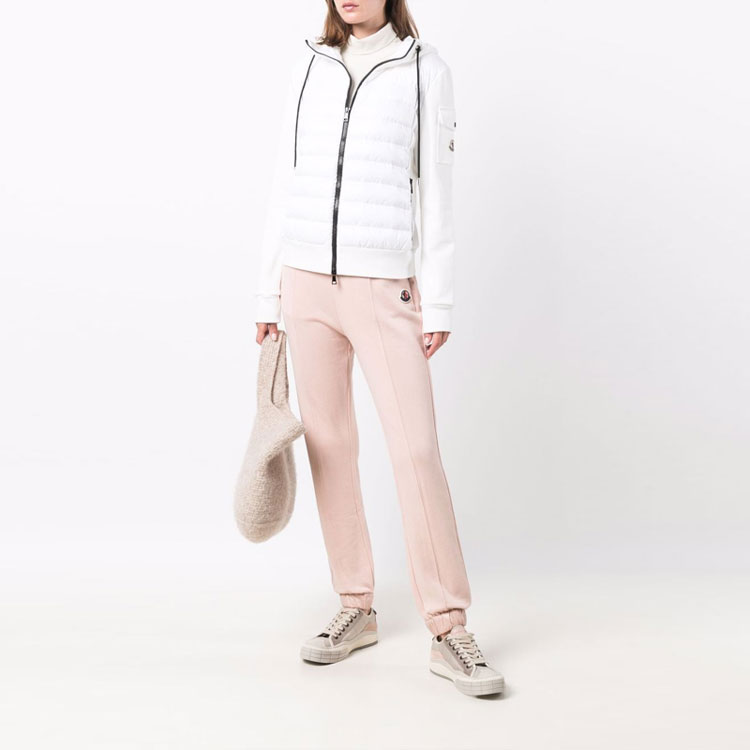 (Women) Moncler Maglia Logo Patch Hooded Down Jacket White 8G00028809DH032 圖 4