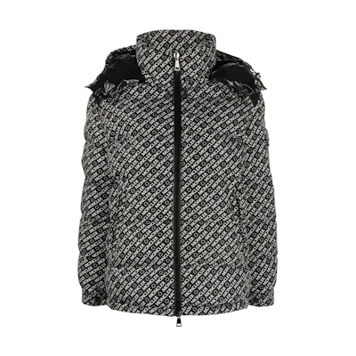 (Women) Moncler Maire FW22 Black Logo Print Hooded Puffer Jacket. H20931A00149596CF999