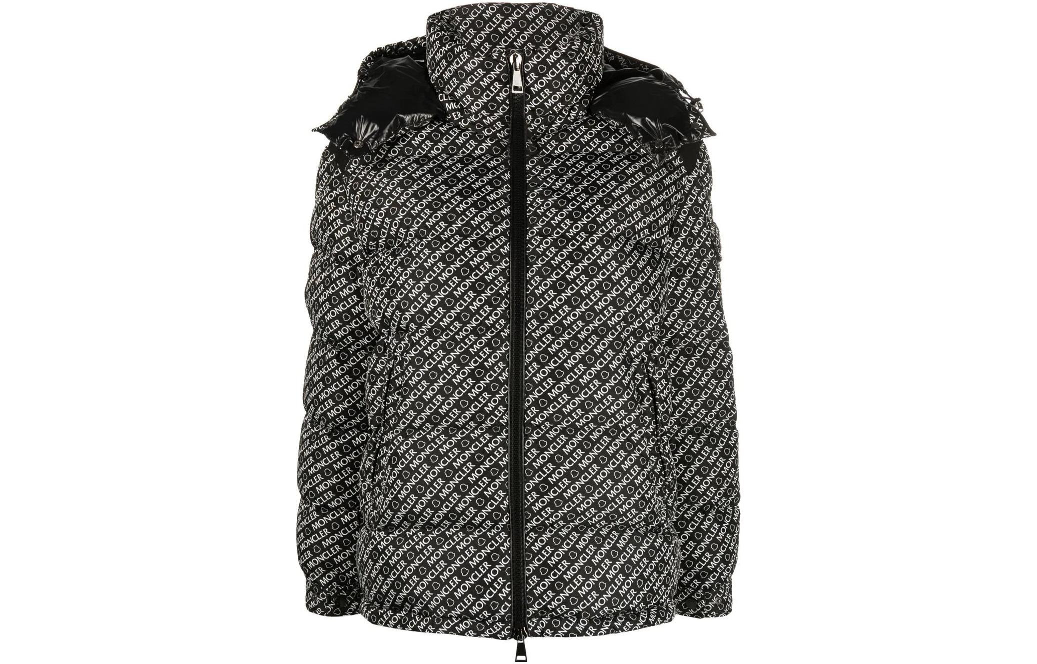 (Women) Moncler Maire FW22  Black Logo Print Hooded Puffer Jacket. H20931A00149596CF999 圖 2