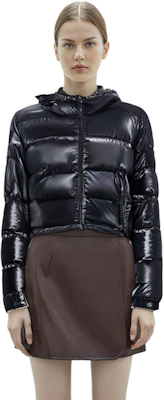 (W) 몽클레르 마이르 블랙 숏 후드 스키 다운 재킷. I20931A0014268950999 Cheap (W) 몽클레르 마이르 블랙 숏 후드 스키 다운 재킷. I20931A0014268950999