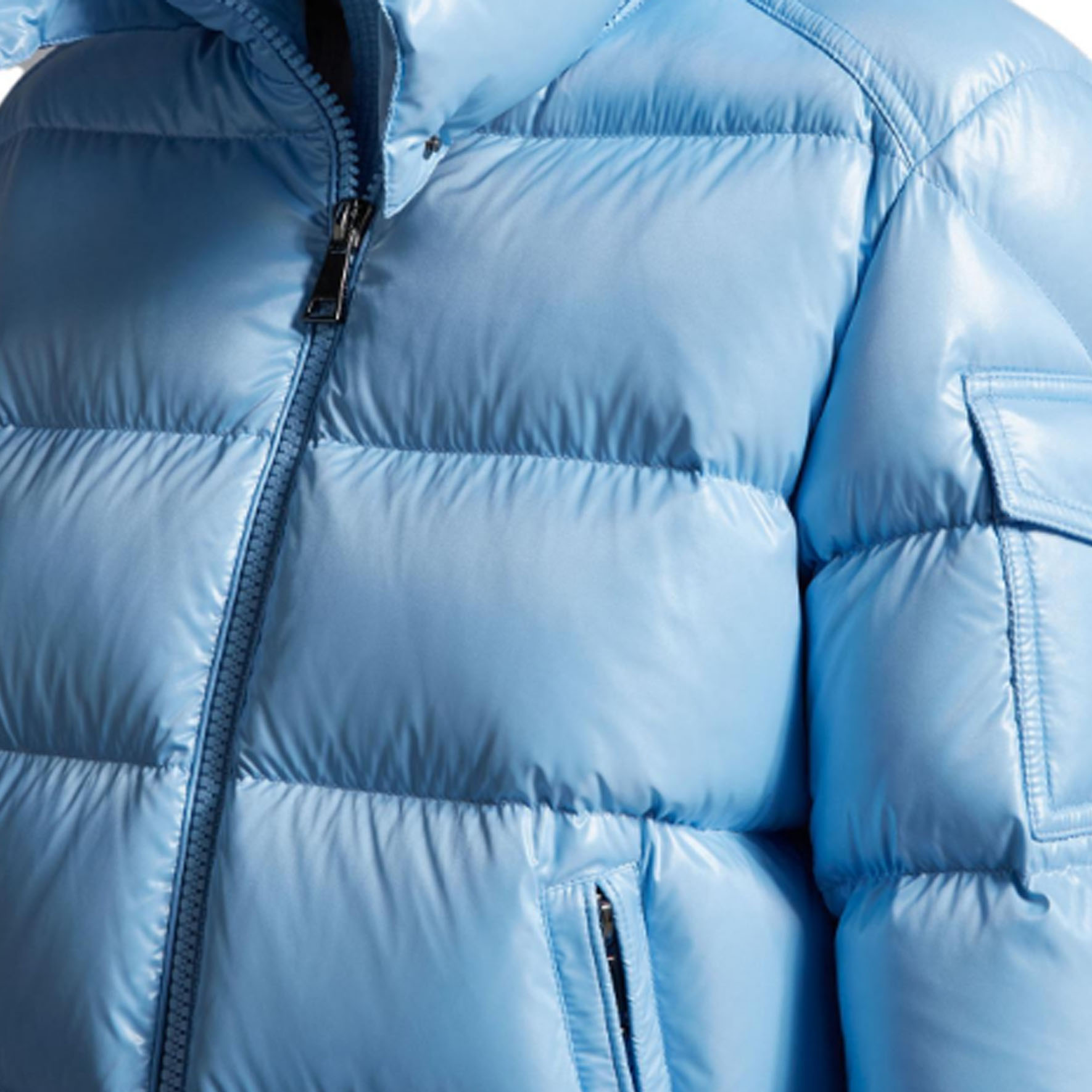 (Women) Moncler Maire Series Solid Color Hooded Down Jacket Powder Blue Women. I20931A0014268950713 圖 7