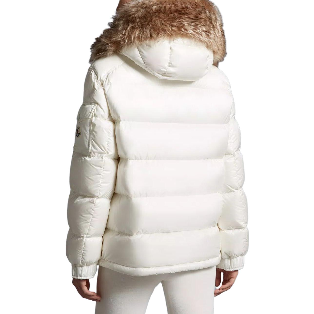 (Women) Moncler Mairefur  White Down Jacket with Detachable Hood and Zipper. I20931A00187595ZZ034 圖 4
