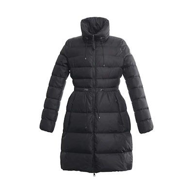 (Women) Moncler MALBAN Black Long Down Jacket with Logo Detail. 1C54900C0230999