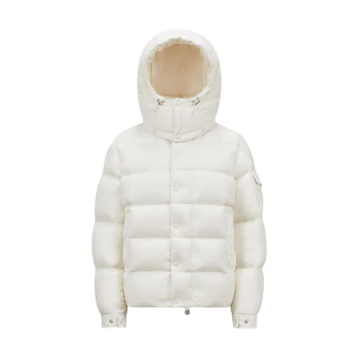 (Women) Moncler Maya 70th Anniv Short Down Jacket w/ Adjustable Cuffs White J20931A0016954A81034