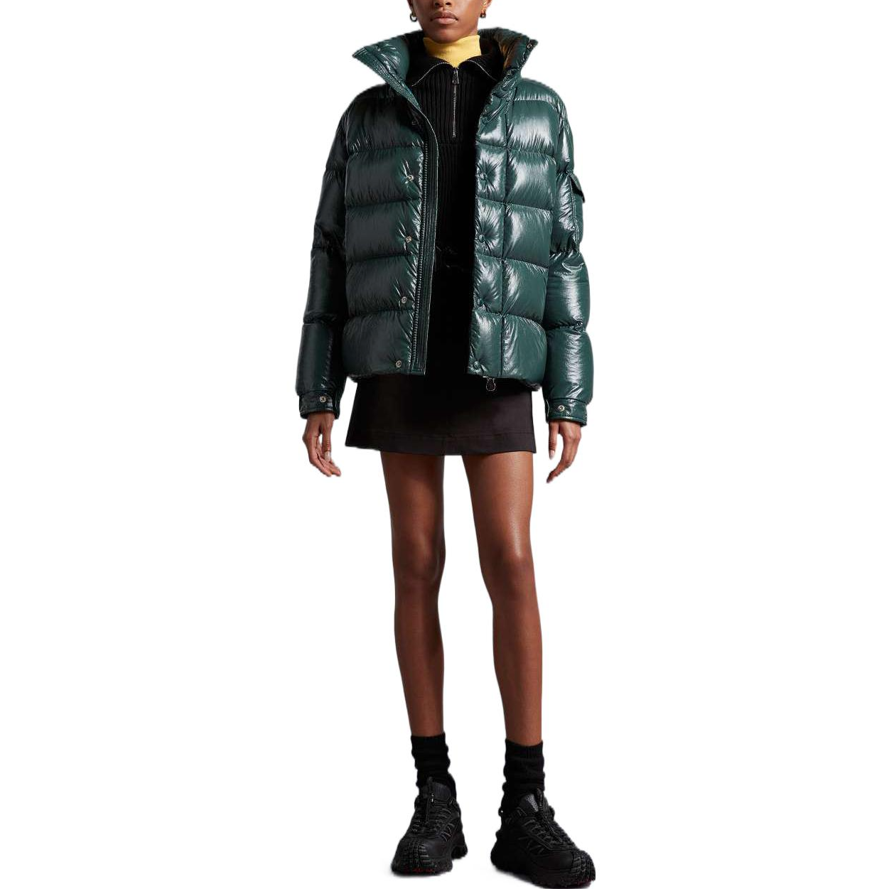 (Women) Moncler Maya  Short Puffer Jacket Winter Forest Green Hooded Coat. H20931A001535969T872 圖 3