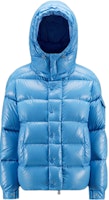 (Women) Moncler Maya FW22 Hooded Down Jacket Sky Blue Winter Warm Short Coat H20931A001535969T7A2 (Women) Moncler Maya FW22 Hooded Down Jacket Sky Blue Winter Warm Short Coat H20931A001535969T7A2
