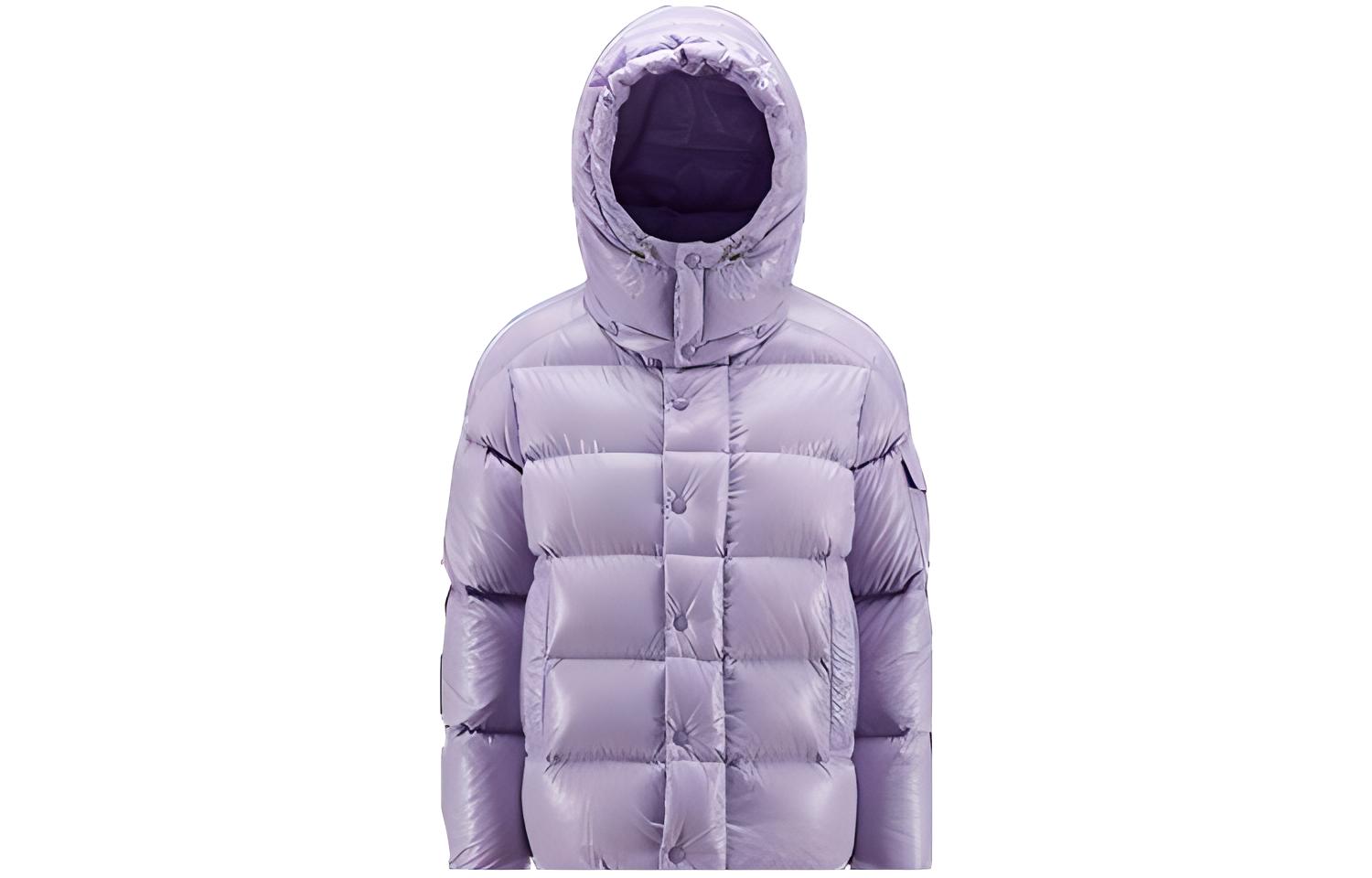 (Women) Moncler Maya FW22  Lavender Short Hooded Down Jacket H20931A001535969T605