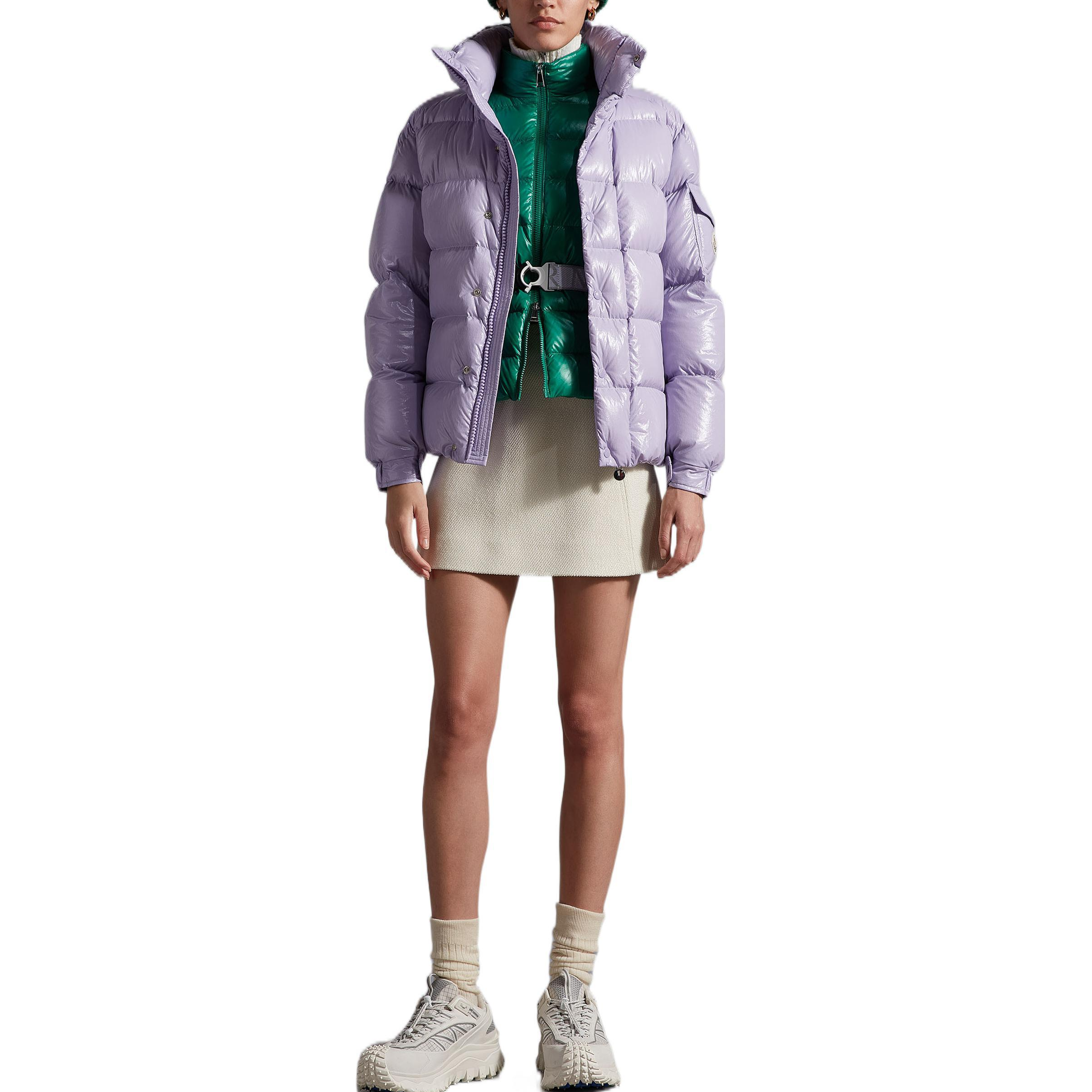 (Women) Moncler Maya FW22  Lavender Short Hooded Down Jacket H20931A001535969T605 圖 3