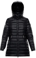 (Women) Moncler Menthe Winter Down Jacket with Logo Hooded Black 0931C10000C0070999 (Women) Moncler Menthe Winter Down Jacket with Logo Hooded Black 0931C10000C0070999