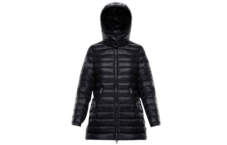 (Women) Moncler Menthe Winter Down Jacket with Logo Hooded Black 0931C10000C0070999 圖 2