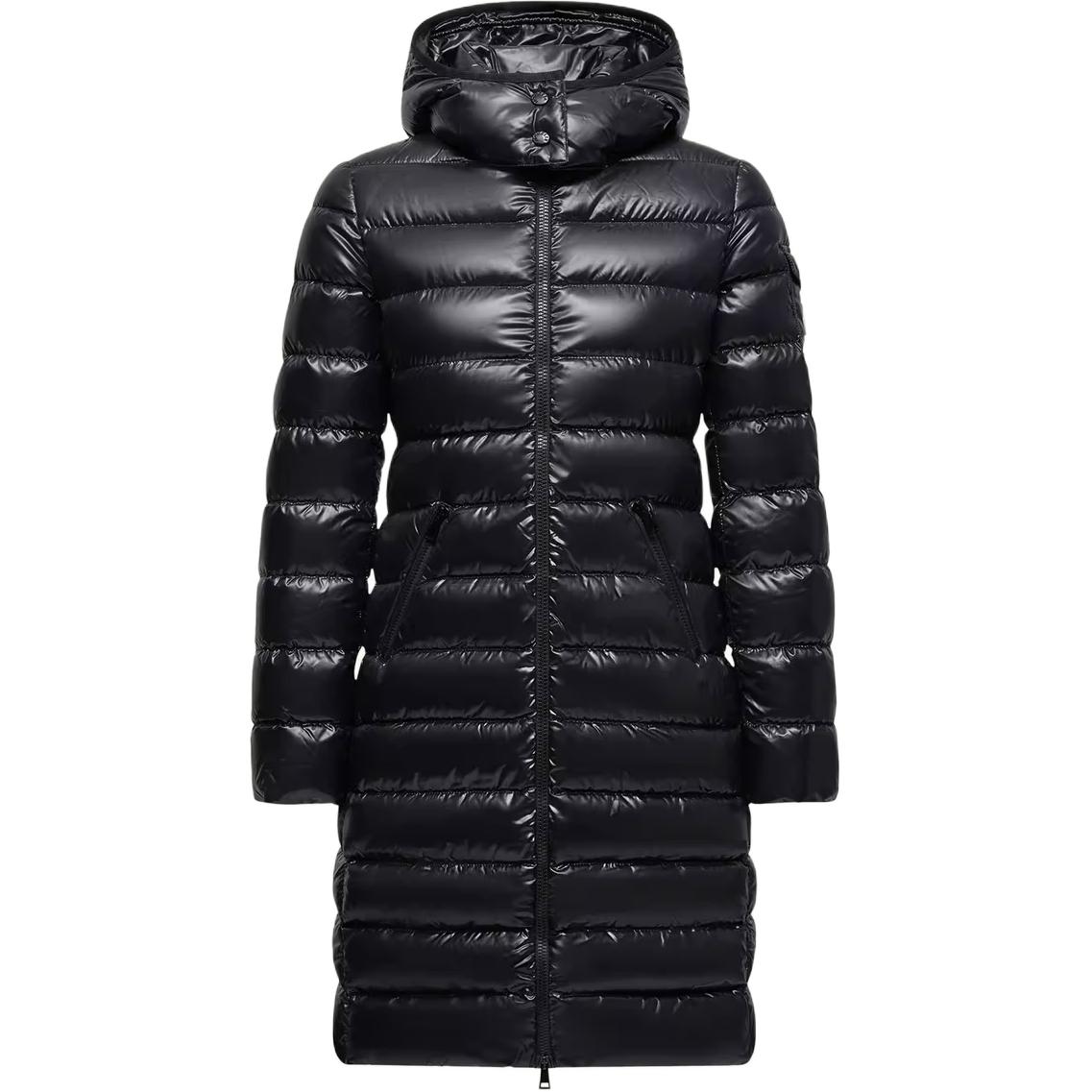 (Women) Moncler Moka Black Long Hooded Down Puffer Coat Winter Warm Jacket 093498170568950999