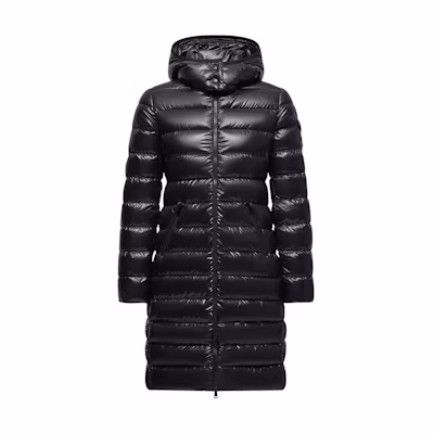 (Women) Moncler Moka Black Long Hooded Down Puffer Coat Winter Warm Jacket 093498170568950999