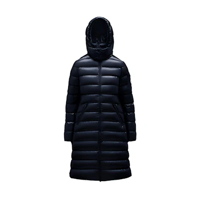 (Women) Moncler Moka Series Logo Zip Puffer Jacket - Navy Blue G20931C5130068950742