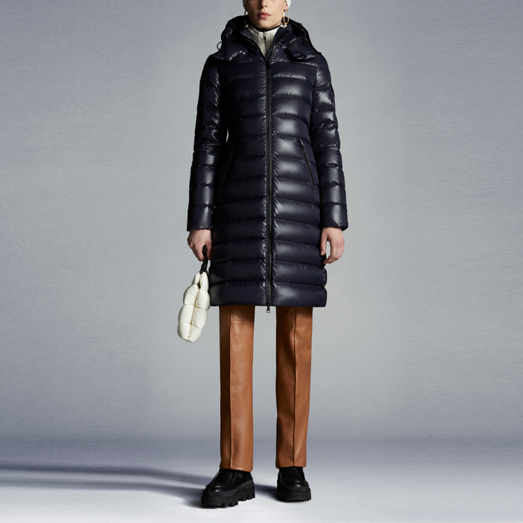 (Women) Moncler Moka Series Logo Zip Puffer Jacket - Navy Blue G20931C5130068950742 圖 3