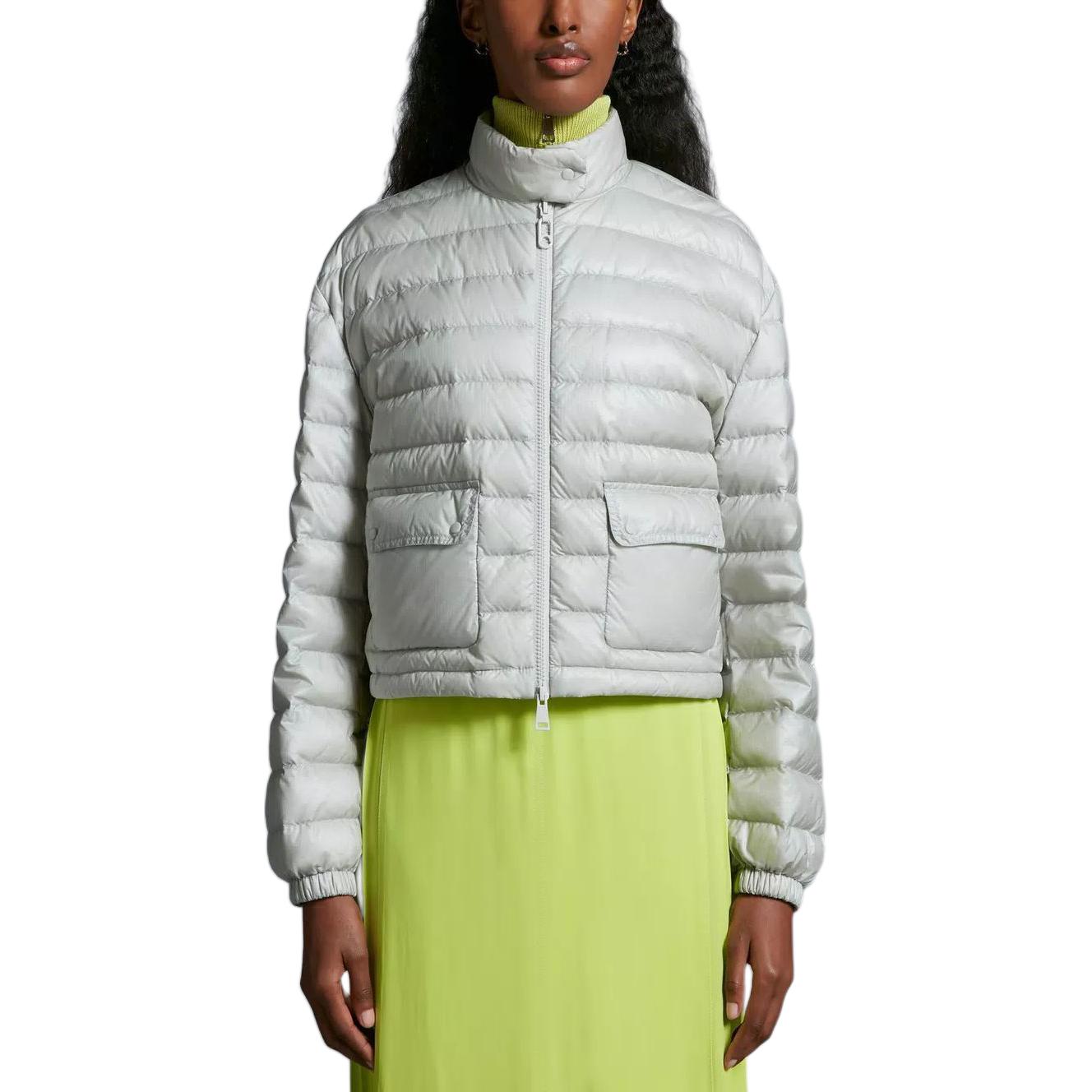 (Women) Moncler Morelans  Light Grey Down Jacket with Zip and Stand Collar. J10931A000465964A91Y 圖 3
