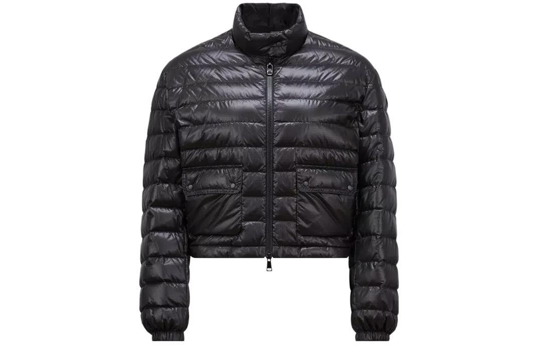 (Women) Moncler Morelans  Short Puffer Jacket Black with Pocket and Zip Front. J10931A000465964A999