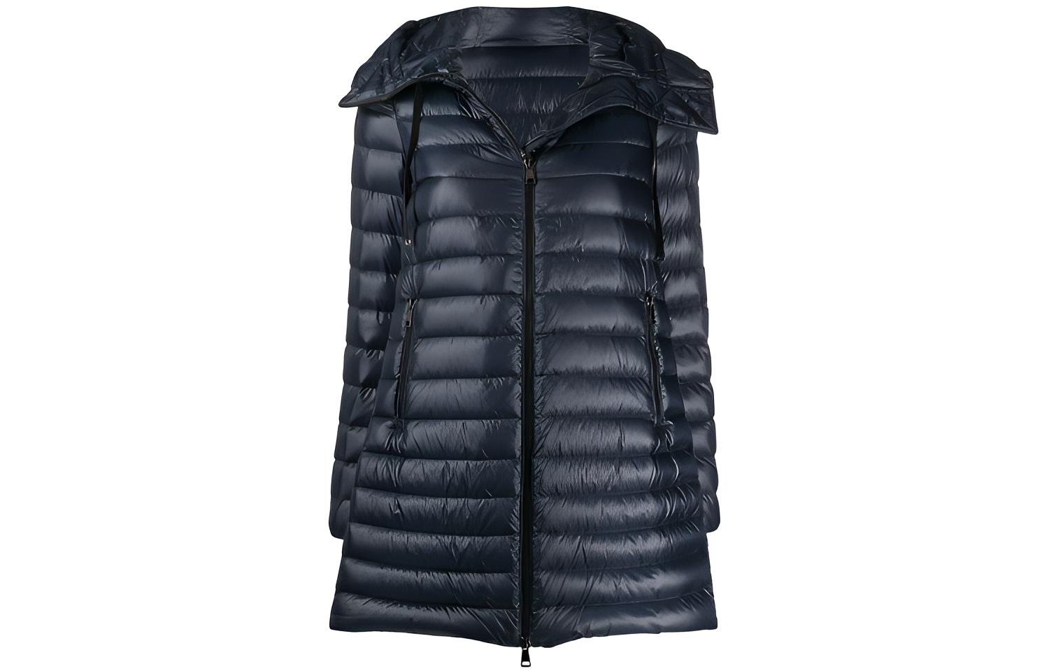 (Women) Moncler Navy Blue Slim-Fit Winter Down Jacket with Hood. F10931B10000C0070