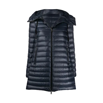 (Women) Moncler Navy Blue Slim-Fit Winter Down Jacket with Hood. F10931B10000C0070