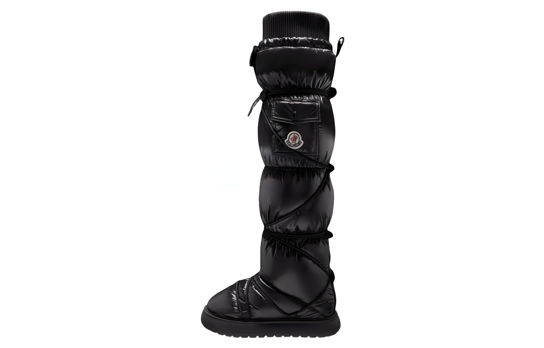 Buy (W) Moncler Nylon High-Top Schneestiefel ''Lackiertes Schwarz'' I209B4H00040M3428999