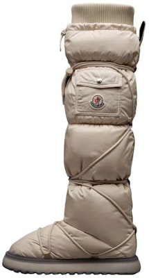 (Women) Moncler Nylon Round Toe Lace-Up High-Top Snow Boots 'Light Brown' I209B4H00040M3721268 Buy (Women) Moncler Nylon Round Toe Lace-Up High-Top Snow Boots 'Light Brown' I209B4H00040M3721268