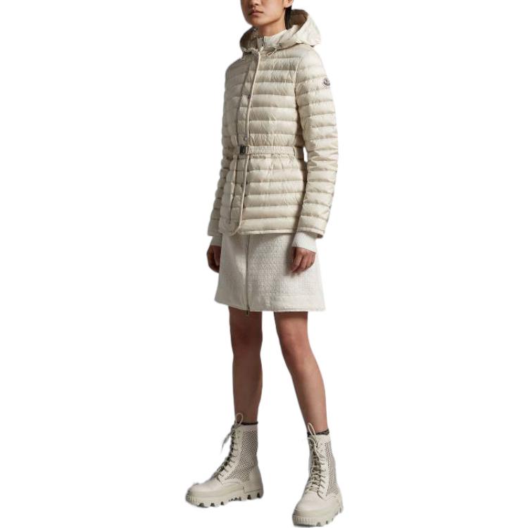 (Women) Moncler Oredon  White Belted Long Sleeve Down Jacket. I10931A00037595FE20F 圖 3