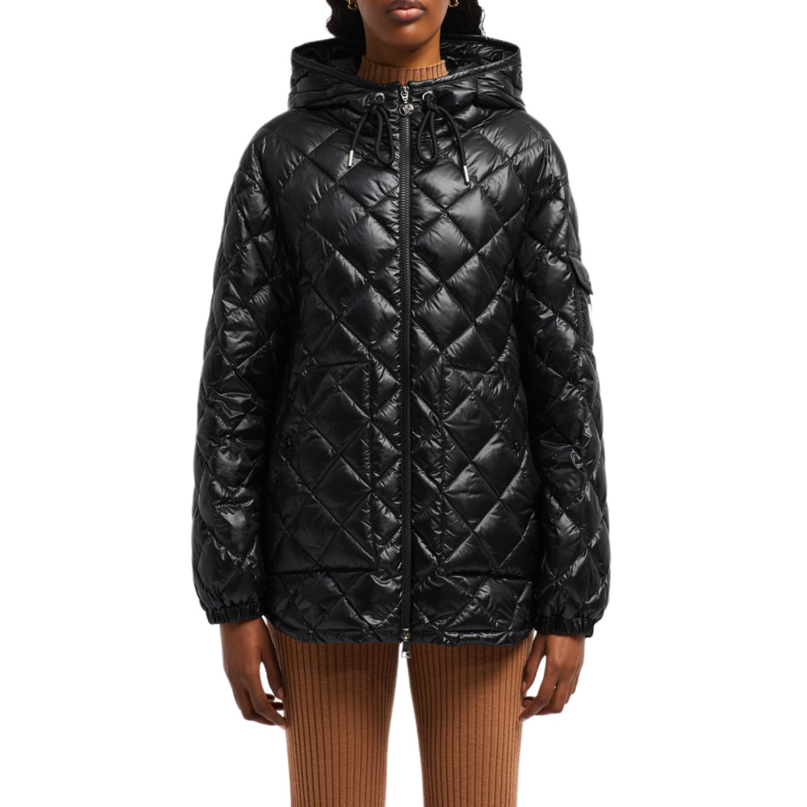 (Women) Moncler Padded Corduroy FW24  Lightweight Hooded Down Jacket Black J20932F00011595ZZ999 圖 3