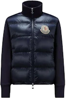 Order (W) Moncler 灣畔燈芯絨徽標拉鍊羽絨外套 海軍藍 冬季外套 I20938G0001489A2Y778