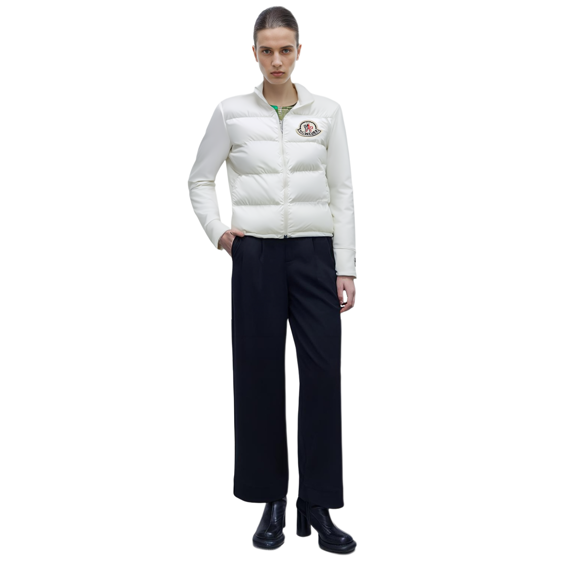 Lookbook (W) Moncler 灰白色燈芯絨羽絨外套 冬季系列 I20938G0001489A2Y034