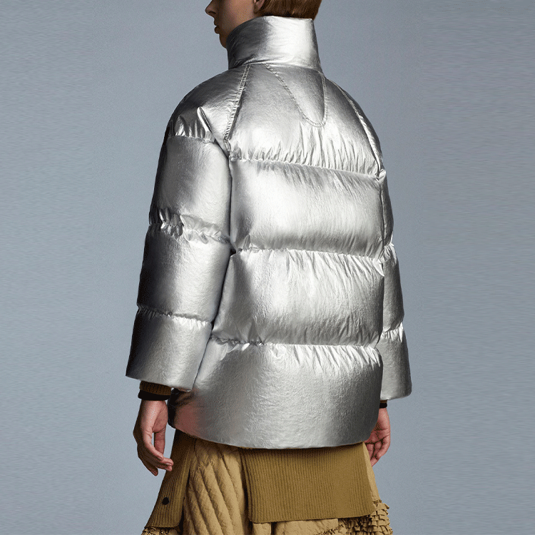 (Women) Moncler Paquita FW21 Silver Shiny Down Jacket with Stand Collar. 0941A00011M1227900 圖 5