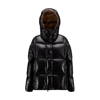 (Women) Moncler Parana Black Down Jacket with Logo Hoodie and Zip Closure. 0931A0010368950999