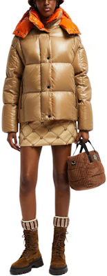 (Women) Moncler Parana Loose Fit Down Jacket with Detachable Hood - Camel Color J20931A0010368950226 Lookbook (Women) Moncler Parana Loose Fit Down Jacket with Detachable Hood - Camel Color J20931A0010368950226