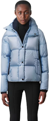 (W) Chaqueta Corta Acolchada Moncler Parana Azul Polvo Edición Temporada de Esquí. I20931A0010368950713 2