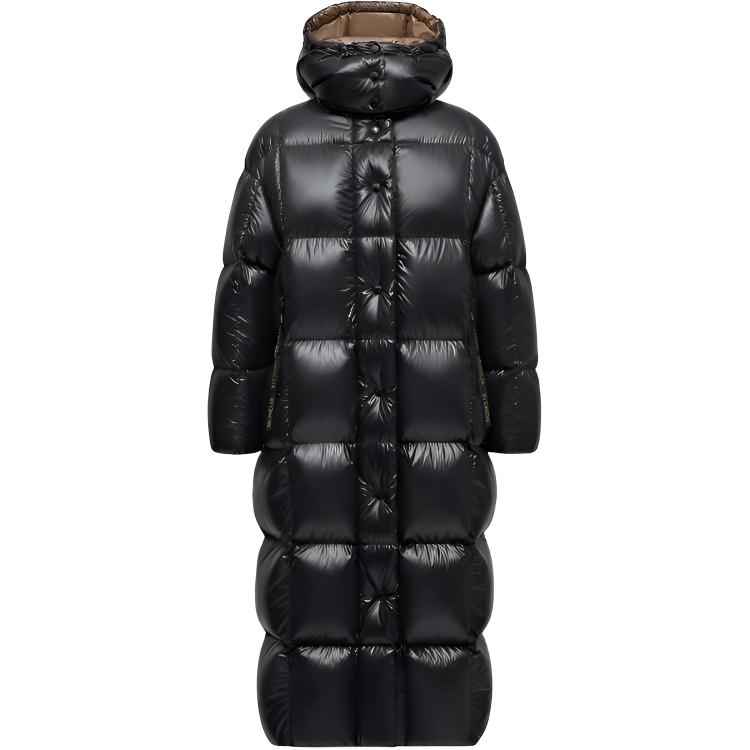 (Women) Moncler Parnaiba Series Long Down Coat Black for Ski Season 0931D53100C0067999