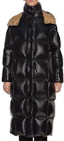 Shop (W) Moncler Parnaiba系列長版羽絨外套黑色滑雪季穿搭 0931D53100C0067999
